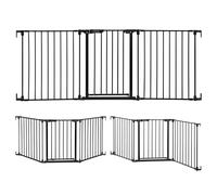 Dreambaby Discovery - Cancelletto in metallo, 194,3 cm, extra largo, 3 pannelli, per aperture angolate, configurabile per scale e corridoi, altezza 73,7 cm