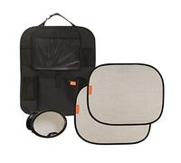 Dreambaby Kit auto da viaggio per bambino/bambino, kit da 4 pezzi: organizer per sedile posteriore, 2 parasole per auto insta-cling, specchietto Ezy-View