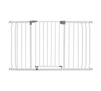 Dreambaby Liberty - Cancelletto di sicurezza per bambini, extra largo, adatto per aperture 99-133,3 cm di larghezza e 76,2 cm di altezza, funzione Smart Stay Open, bianco