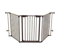 Dreambaby Newport Adapta - Cancello per bambini, utilizzabile nella parte superiore o inferiore delle scale, per aperture dritte, angolate o irregolari, colore: marrone