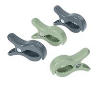 Dreambaby StrollerBuddy Stroller Clips - Universal Pram & Stroller Clips for Blankets and Muslin Covers - Secure Baby Cover Holders - Navy/Sage - 4 Pack