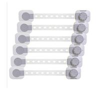 Dreambaby Twist 'N Lock - Chiavistello multiuso, confezione da 6, colore: Bianco/Grigio
