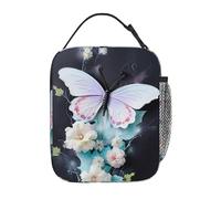 DreamBloomWings - Borsa termica per il pranzo, per uomini e donne, design con stampa completa, riutilizzabile, a prova di perdite, grande capacità, per lavoro, scuola, ufficio, viaggi, picnic, con