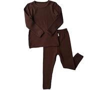 DreamBuy - Set di pigiami coordinati per la famiglia, per ragazzi, ragazze e adulti, pigiami natalizi per genitori, nonni e neonati, unisex, ricamati, cioccolato, 5-6 Years