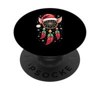 Dreamcatcher Christmas Santa Elf Feather Dream Catcher PopSockets PopGrip Adesivo