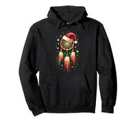 Dreamcatcher Christmas Santa Feather Xmas Dream Catcher Felpa con Cappuccio