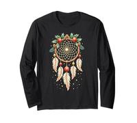 Dreamcatcher Christmas Santa Feather Xmas Dream Catcher Maglia a Manica