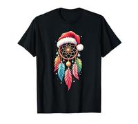 Dreamcatcher Christmas Santa Feather Xmas Dream Catcher Maglietta