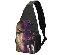 Dreamcatcher Crossbody Zaino Borsa a tracolla Leggero One Strap Sling Bag Travel Hiking Daypack