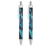 Dreamcatcher - Penna a sfera retrattile, a forma di farfalla, colore: blu, punta