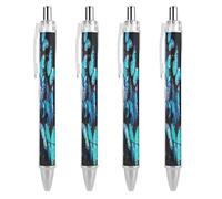 Dreamcatcher - Penna a sfera retrattile, a forma di farfalla, colore: blu, punta