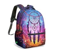 Dreamcatcher Zaino da 40,6 cm, stampa fantasy, foresta, magia, notte, boho, borsa da scuola per bambini, studenti, adulti, 17, L, Casual