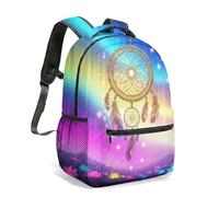 Dreamcatcher Zaino da 40,6 cm, stampa fantasy, foresta, magia, notte, boho, borsa da scuola per bambini, studenti, adulti, 14, L, Casual