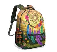 Dreamcatcher Zaino da 40,6 cm, stampa fantasy, foresta, magia, notte, boho, borsa da scuola per bambini, studenti, adulti, 11, L, Casual