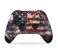 DreamController Tattered Flag Custom X-box Controller Wireless compatibile con X-box One/X-box Series X/S Orgogliosamente personalizzato negli Stati Uniti con stampa permanente HYDRO-DIP (non solo una