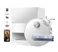 DREAME Aqua10 Ultra Roller Complete Robot Aspirapolvere, Autopulizia Rullo, Supera Ostacoli da 8cm, Auto-Svuotamento, Aspirazione 30.000 Pa, Evita Oltre 240 Oggetti, Controllo Vocale Intelligente