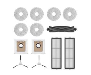 DREAME Kit Accessori Compatibile con L10s Ultra e L10 Ultra, 1x Spazzola Principale, 2X Spazzole Laterali, 2X Filtri, 2X Sacchetti per la Polvere, 3X Coppie di Panni per Lavaggio a Umido