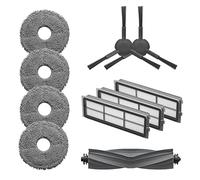 Dreame Kit accessori per Dreamebot L10s Pro, Include 1x Spazzola Principale, 2x Spazzole laterali, 3x Filtri antipolvere, 2x Coppie di panni mop lavapavimenti