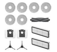 Dreame Kit Accessori per robot L10s Plus Include 6x Panni mop (3 paia), 2x Filtri, 2x Spazzole laterali, 2x Sacchetti raccolta polvere, 1x Spazzola principale, Accessori originali Dreame