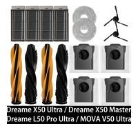 Dreame X50 Ultra / S40 Enhanced / L50 Pro Ultra Edition Parti per aspirapolvere Rullo principale Spazzola laterale Filtro Hepa Sacchetto per la polvere in tessuto