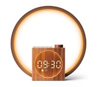 Dreamegg Lampada da Comodino con Sveglia - Sunrise Alarm Clock con 20 Livelli di Iuminosità, 12 Modalità di Illuminazione, Controllo Tattile, Aiuto Sonno per Neonati e Adulti, 25 Suoni Rilassanti