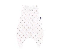 Dreameland - Pigiama tutto l'anno TO Little Carota | Sacco nanna traspirante con piedi e ventilazione regolabile | 2,5 TOG, con crescita, certificato Öko-Tex 100