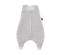 Dreameland - Pigiama tutto l'anno TO Moon grigio | Sacco nanna traspirante con piedi e ventilazione regolabile | 2,5 TOG, con crescita, certificato Öko-Tex 100