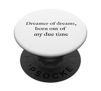 Dreamer of Dreams - Testo nero minimalista letterario citazione PopSockets PopGrip Adesivo