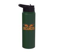 Dreamers Monarca Farfalla Diritti Immigrati Grunge Stainless Steel Insulated Water Bottle