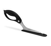 Dreamfarm Scizza 2-In-1 Facile Ergonomico Forbici per Pizza con Lame Tagliapizza in Acciaio Inossidabile e Servitore di Fette Antiaderente - Nero