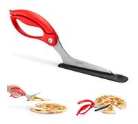 Dreamfarm Scizza forbici per pizza rosse con base in nylon, lame in acciaio inox 420J2, resistente al calore, lavabile in lavastoviglie, taglia e servi in un solo gesto utensile da cucina