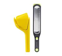 Dreamfarm Set di Strumenti per Agrumi All-In-1 Utensili da Cucina per Agrumi con Fluicer Juicer & Ozest Speed-Zester, Frutta, Noci, Formaggio, Succo di Agrumi & Zest - Giallo/Verde/Nero