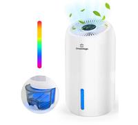 Dreamhigh® 1.6L Deumidificatore Casa, Spegnimento Automatico e Luce LED Colorata, Ultra Silenzioso, Per Max 35㎡, Deumidificatore per Camera da Letto e Armadio-650ML/Giorno