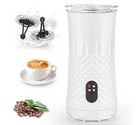 Dreamhigh® Montalatte Elettrico Cappuccino 4 in 1, 400W Cappuccinatore Elettrico Rivestimento Antiaderante, Schiuma Latte Elettrico con 2 Agitatori, per Macchiato, Latte, Cacao Caldo-240ML