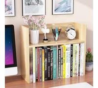 Dreamhousey Semplice libreria verticale a 2 ripiani, piccola libreria per studenti, organizer angolare e ornamenti, libreria per studenti (rovere)