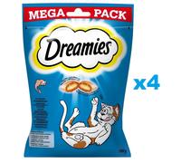 DREAMIES Mega Pack 4x180g Deliziosi bocconcini al gusto di salmone per gatti