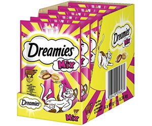 Dreamies Mix snack per gatti con manzo e formaggio - esterno croccante e interno cremoso - 6 x 60 g