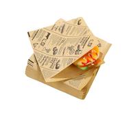 Dreamil 100 fogli di carta Deli 15 x 15 cm, resistenti all'olio, sacchetti di carta per panini, hamburger, patatine fritte, pane al burro, formaggio, carta usa e getta, per il pane