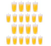 Dreamil 20 sacchetti per succo in plastica trasparente, sacchetti per bevande riutilizzabili, a prova di perdite, sacchetti per succhi autoportanti per feste, viaggi, picnic, sport all'aria aperta.