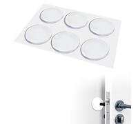 Dreamil 6 fermaporta trasparenti, rotondi, 40 x 10 mm, autoadesivi, in gomma, per porta, per porta, per maniglia della porta, per protezione del paraurti