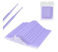 Dreamil Micro applicatore, 400 pennelli usa e getta, micro ciglia, tamponi per mascara per ciglia, bacchette per pulizia del trucco, pulizia (rosa/viola chiaro/blu) (viola chiaro, 400 pezzi)