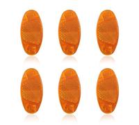 Dreamil Riflettori per raggi riflettenti, raggi riflettenti, occhi di gatto, 6 pezzi, per bici da corsa, mountain bike, colore arancione