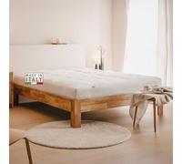 DREAMIN*101- Coprimaterasso Matrimoniale Super King 200x190 Imbottito Piumino Piumette e Angoli Aderenti, Morbido Rivestimento Topper Matrimoniale Copri Materasso 100%Cotone Traspirante Ipoallergenico