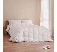 DREAMIN'101 - Piumone Una Piazza e Mezza Primaverile Estivo Ipoallergenico Traspirante, Trapunta Una Piazza 100% Piumino d'Oca e Rivestimento Cotone, Piumino Una Piazza e Mezza Mezza Stagione 200x220