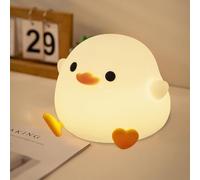 DREAMING MY DREAM Simpatica lampada a forma di anatra, luce notturna da fare a forma di anatra, lampada da comodino in silicone, ricaricabile tramite USB, lampada da tavolo per camera da letto