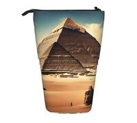 Dreaming of The Pyramids of Khufu - Astuccio espandibile con supporto, in tessuto Oxford multi-design, altezza regolabile, trousse multiuso per cosmetici