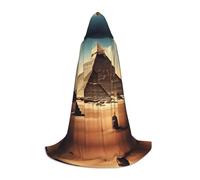 Dreaming of the Pyramids of Khufu - Mantello da mago per Halloween, per feste a tema, mantello per cosplay per adulti e ragazzi, taglie S, M, L