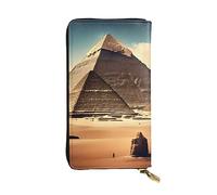 Dreaming of The Pyramids of Khufu Portafoglio, Portafoglio con cerniera da donna, Portafoglio lungo da donna, Portafoglio organizer multi-carta, &&Portafoglio Clutch, Nero , Taglia unica