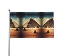 Dreaming of the Pyramids of Khufu Prints Bandiere decorative per esterni 0,9 x 1,5 m leggere e belle adatte per cortili all'aperto e celebrazioni di festival.