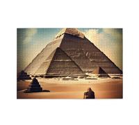 Dreaming of the Pyramids of Khufu - Puzzle orizzontale in legno, 1000 pezzi, per rilassare e migliorare le mani sulle abilità e la concentrazione